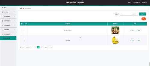 ssm綠色農產品推廣應用網站 vue